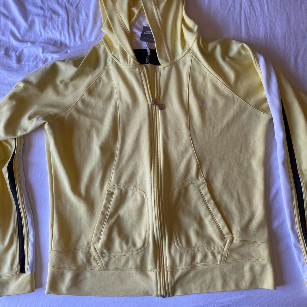 Yellow Nike zip up jacket